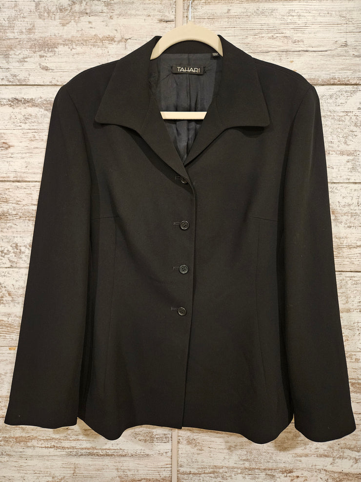 BLACK BUTTON UP JACKET