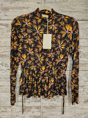 BROWN FLORAL TOP (NEW) $290