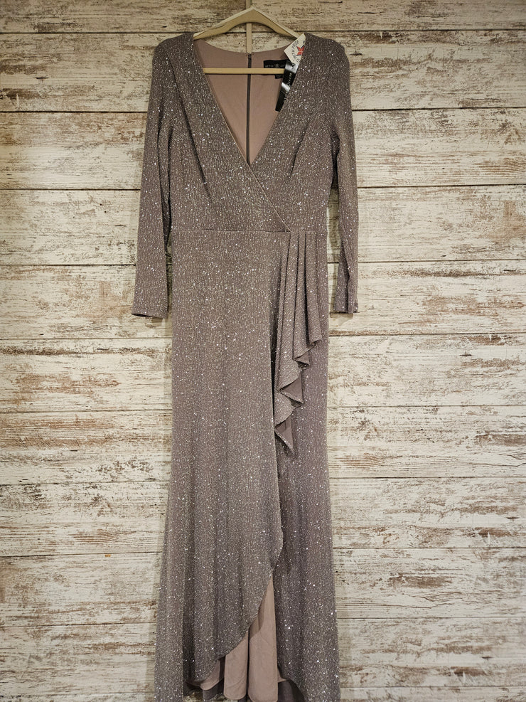 BLUSH/SILVER LONG DRESS (NEW)