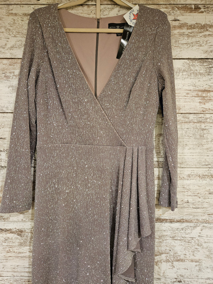 BLUSH/SILVER LONG DRESS (NEW)