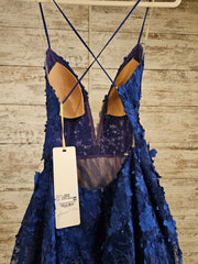 ROYAL BLUE/FLORAL A LINE (NEW)