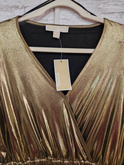 GOLD METALLIC DRESS (NEW) $135