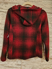 RED/BLACK FLEECE HOODIE $150