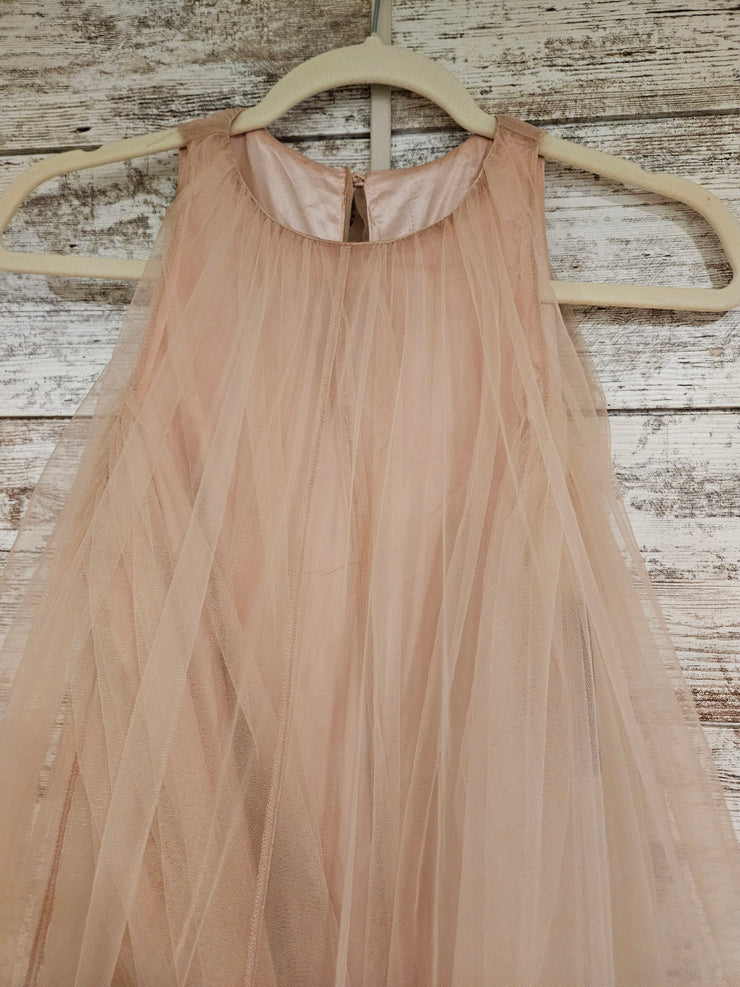 BLUSH FLUFFY HI LOW GOWN