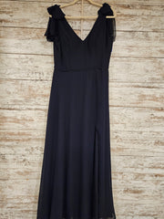 NAVY LONG EVENING GOWN