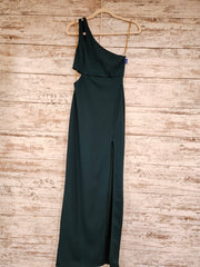 GREEN LONG EVENING GOWN