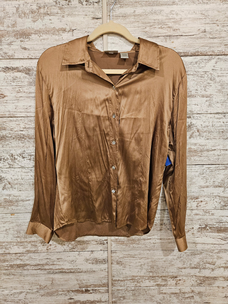 GOLD SILK BLEND SHIRT $89