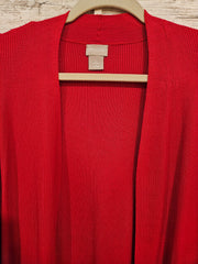 RED LONG OPEN CARDIGAN-NEW $99