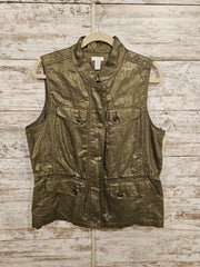 GREEN/GOLD METALLIC VEST $129