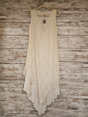 IVORY/FLORAL MIDI DRES-NEW$129