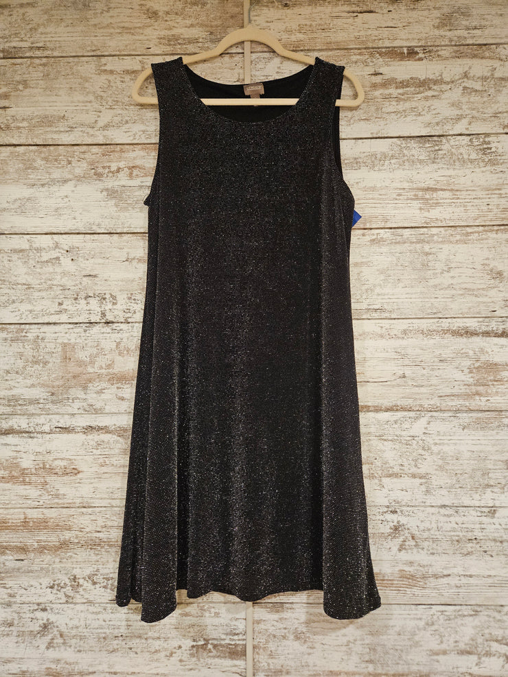 BLACK SPARKLY MIDI DRESS $159