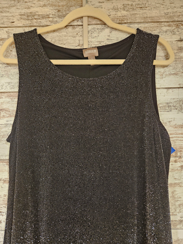 BLACK SPARKLY MIDI DRESS $159