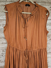 RUST COLORED MIDI DRESS $198