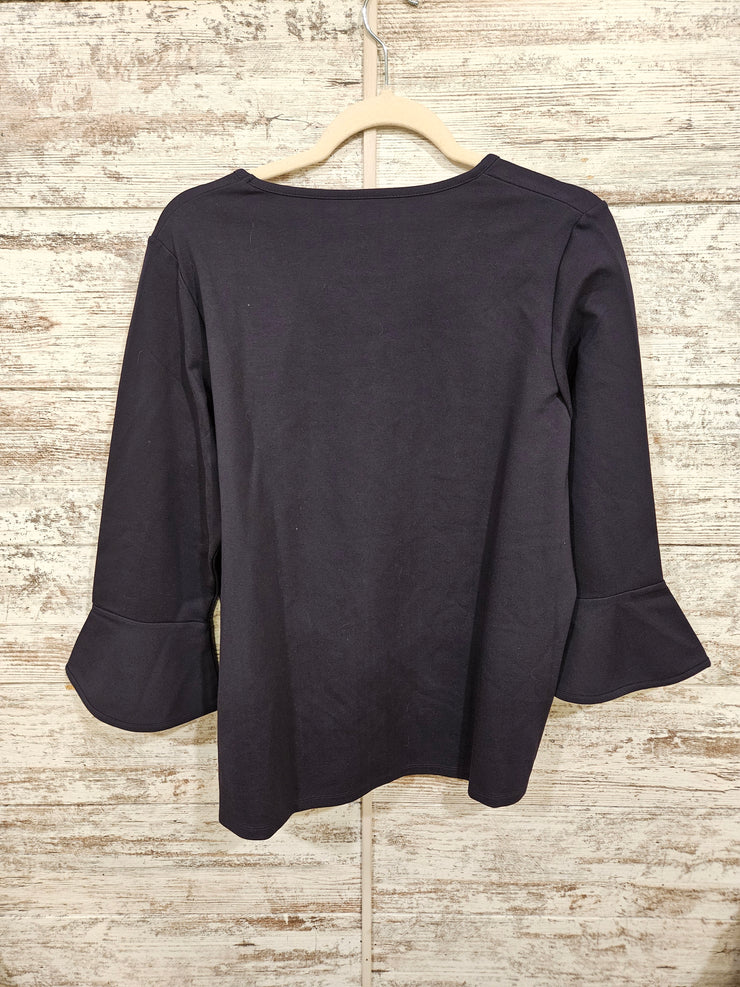 NAVY LONG SLEEVE TOP (NEW) $65