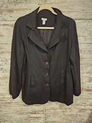 BLACK BUTTON UP JACKET $139