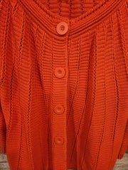 ORANGE BUTTON UP CARDIGAN $109