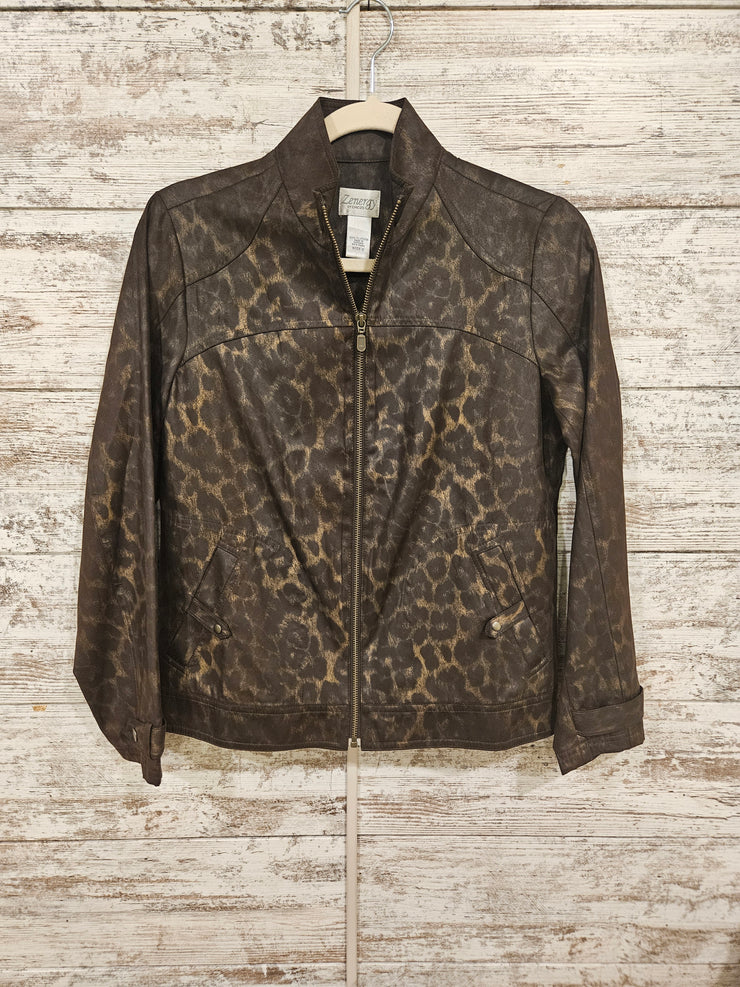 BROWN ANIMAL PRINT JACKET $119