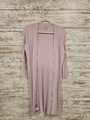 Lavender PLEATED OPEN CARDIGAN$109