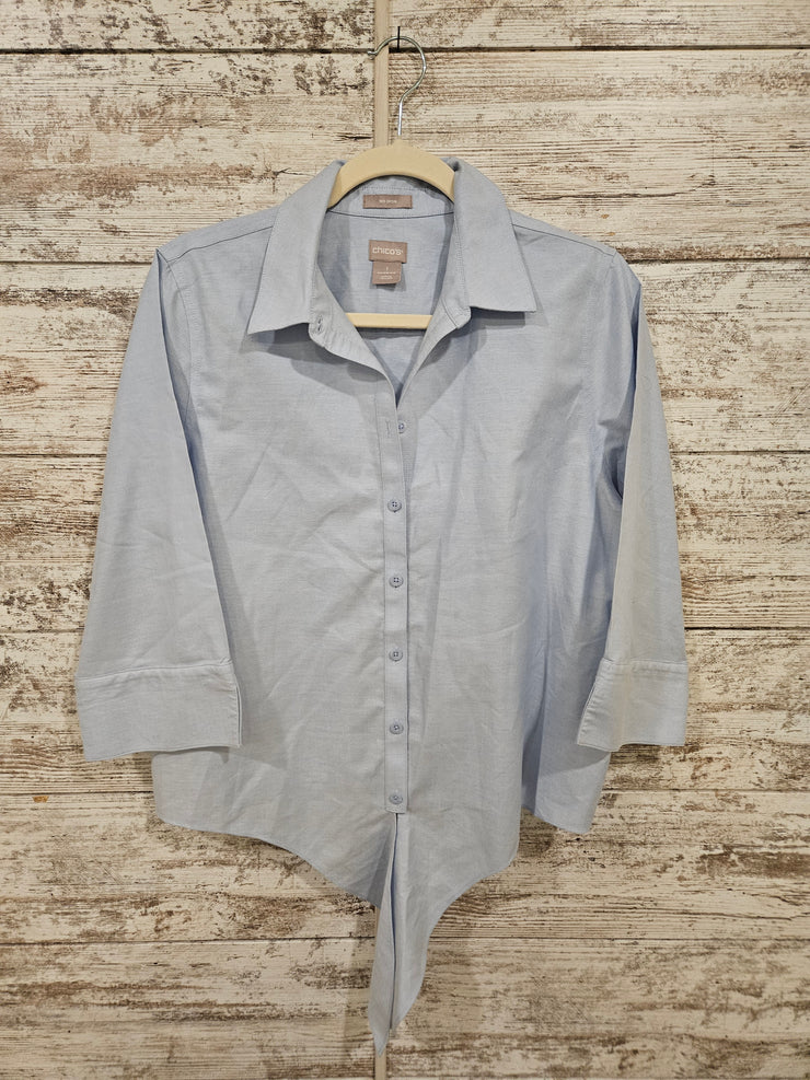 BLUE NO IRON SHIRT $99
