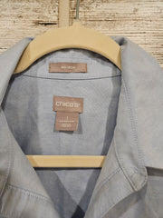 BLUE NO IRON SHIRT $99