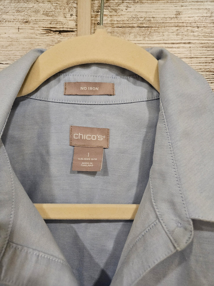 BLUE NO IRON SHIRT $99