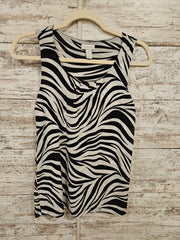 BLACK/WHITE ZEBRA TANK TOP $49