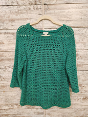 GREEN CROCHET SWEATER $109