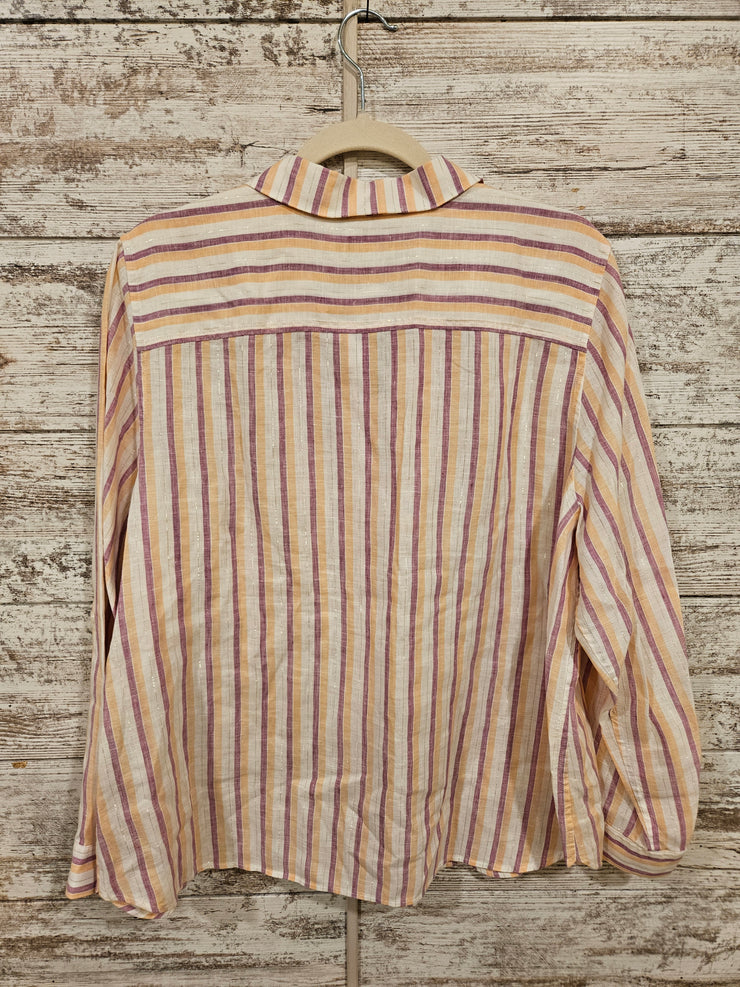PINK STRIPED NO IRON SHIRT $99