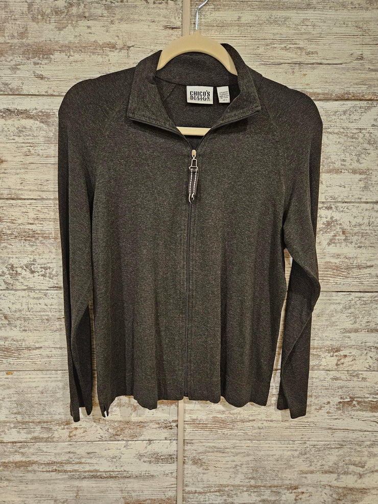 GRAY ZIP UP JACKET $99