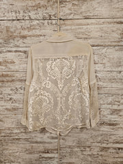 IVORY LACE SHEER TOP $129