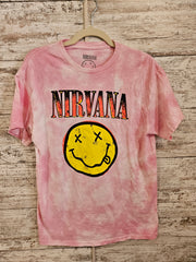 PINK NIRVANA T SHIRT