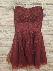 BURGUNDY SHORT DRESS