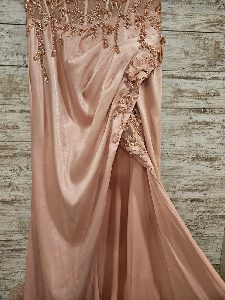 PINK LONG EVENING GOWN