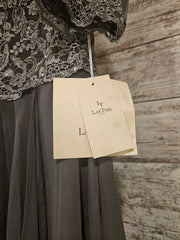 GRAY LONG EVENING GOWN (NEW)