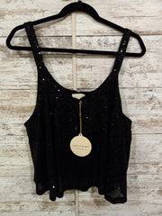 BLACK SPARKLY TANK TOP-NEW $50