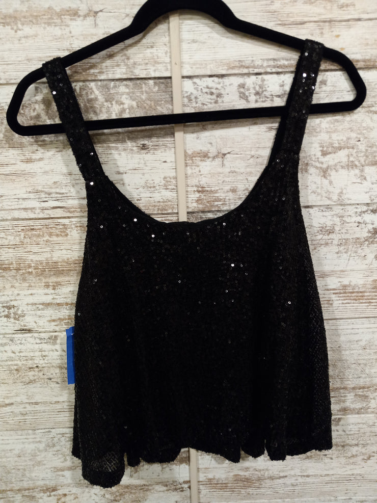 BLACK SPARKLY TANK TOP-NEW $50