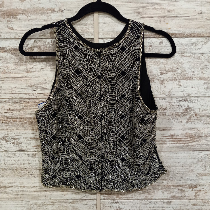 BLACK/SILVER SPARKLY TOP $125