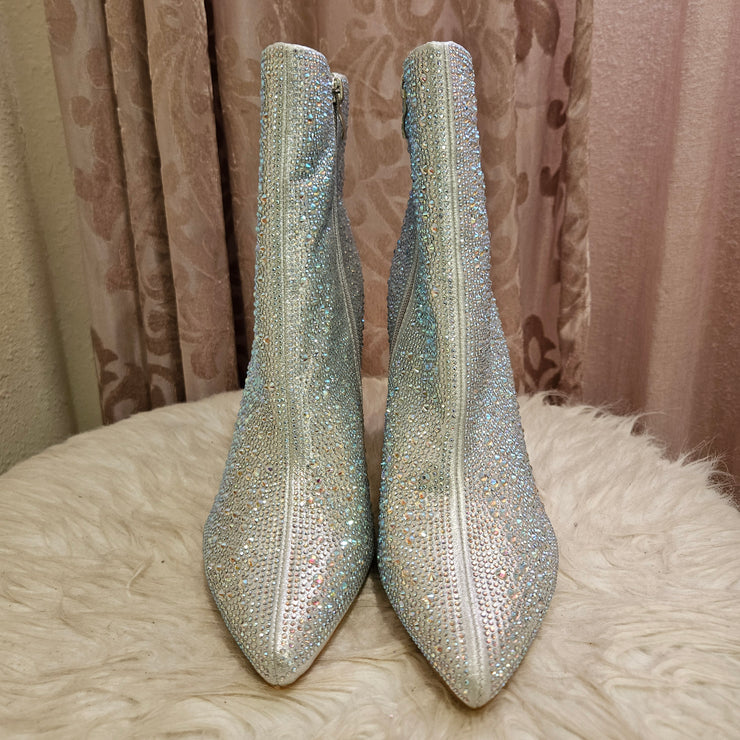 SILVER SPARKLY BOOTS (NEW)$130