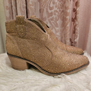 TAN SPARKLY BOOTS