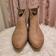 TAN SPARKLY BOOTS