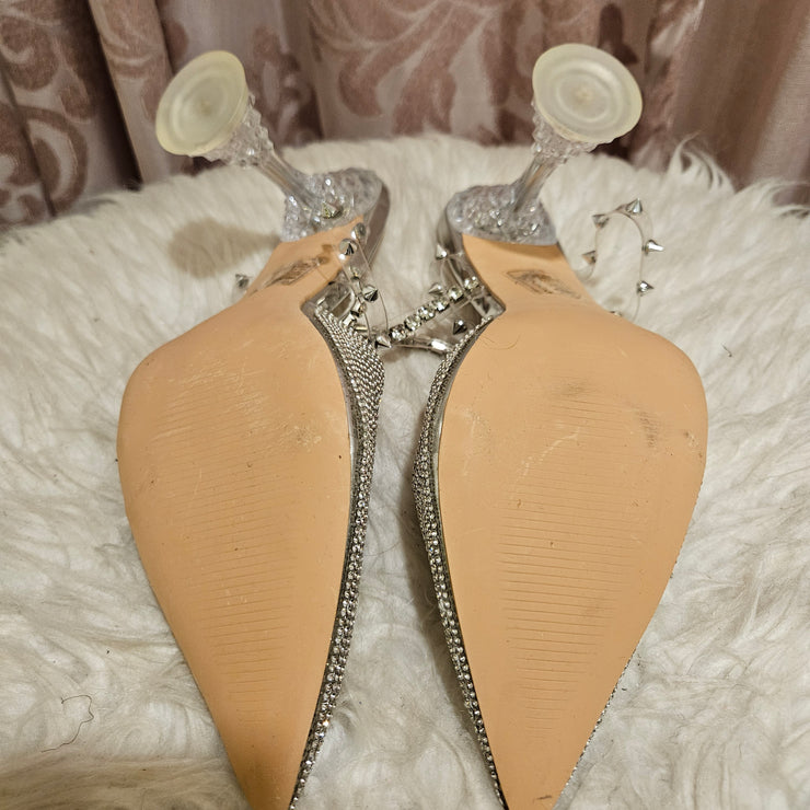 SILVER SPARKLY HEELS (NEW)$100