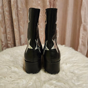 BLACK W/STARS BOOTS-NEW $100