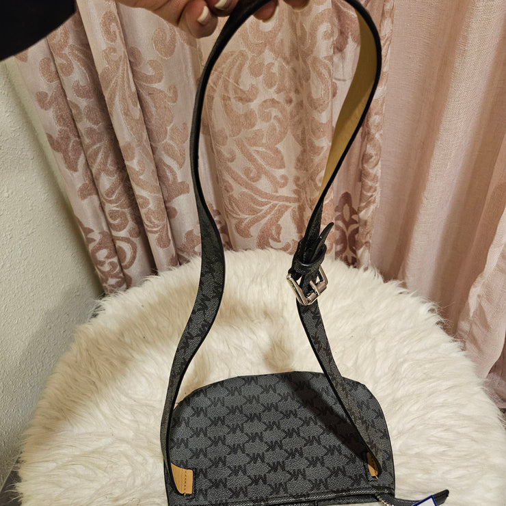 GRAY/BLACK BELT BAG $88
