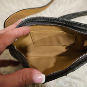 GRAY/BLACK BELT BAG $88