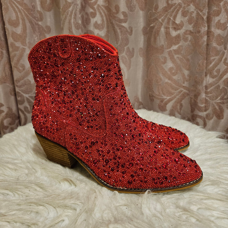 RED HOT STONE BOOTS (NEW) $99