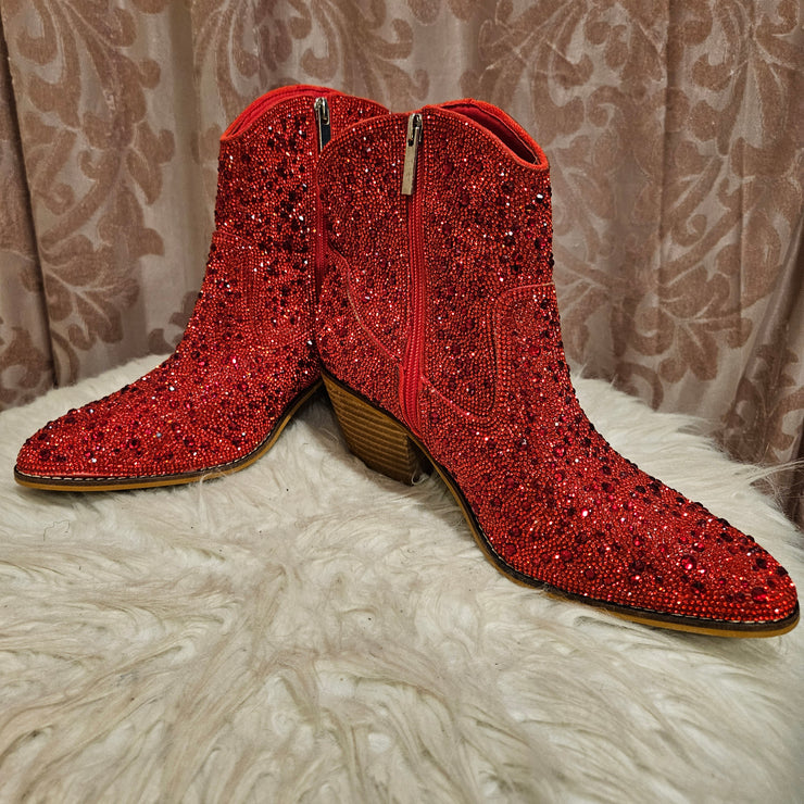 RED HOT STONE BOOTS (NEW) $99