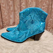 BLUE SPARKLY BOOTS (NEW) $165