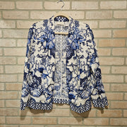 BLUE/WHITE 100% LINEN JKT $149