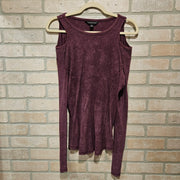 PURPLE COLD SHOULDER TOP $58
