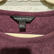 PURPLE COLD SHOULDER TOP $58